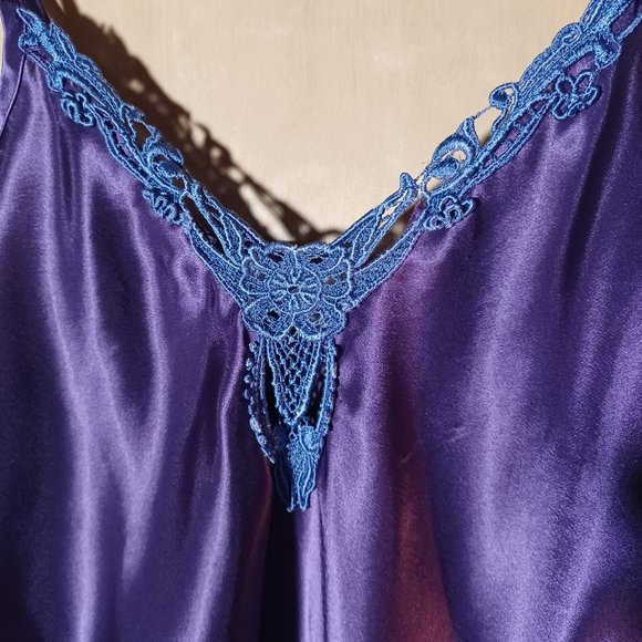 KATHRYN VINTAGE 2PC Purple Camisole and Shorts Set_Size Medium - Picture 4 of 9